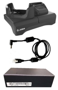 Zebra TC53/TC58 1-slotová nabíječka pro 1x terminál a 1x náhradní baterii, napájecí zdroj a DC kabel